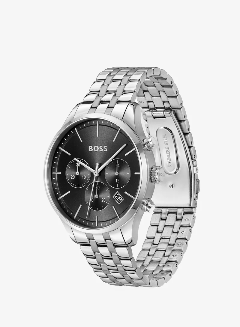 BOSS  Avery Collection Chronograph Quartz Watch For Men With Silver Stainless Steel Bracelet - 1514157 for Men | Best Price UAE
