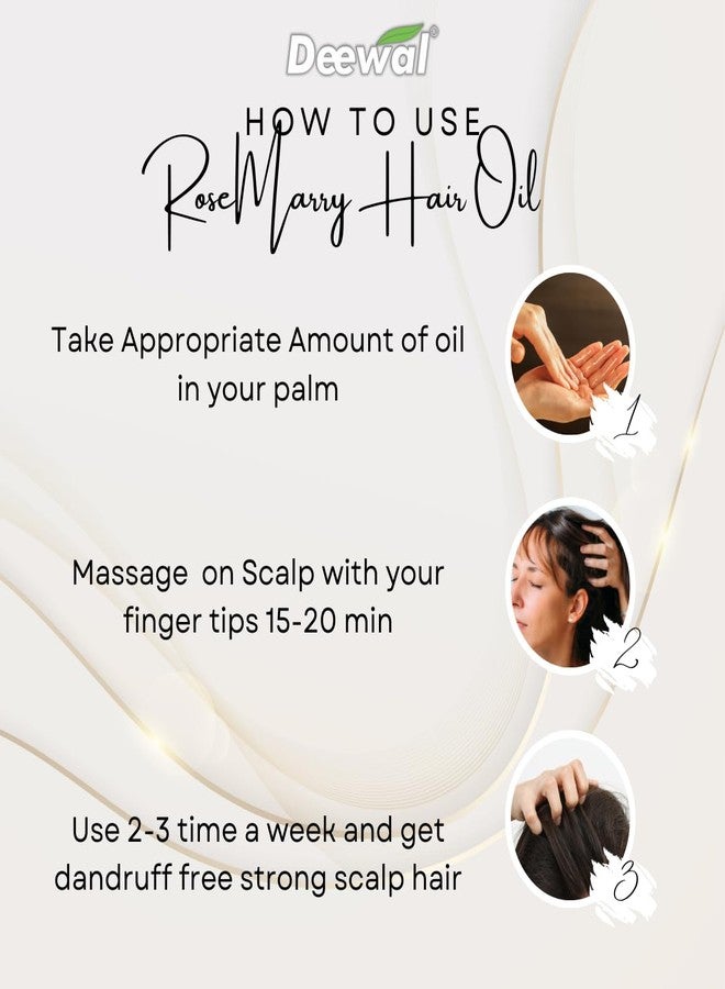 Deewal Rosemary Hair Oil for Growth and Fall Control | Strengthens and Stimulates | Healthy Nourished Hair | 100% Natural ? 50ml - Image 3