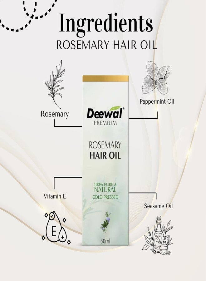 Deewal Rosemary Hair Oil for Growth and Fall Control | Strengthens and Stimulates | Healthy Nourished Hair | 100% Natural ? 50ml - Image 4
