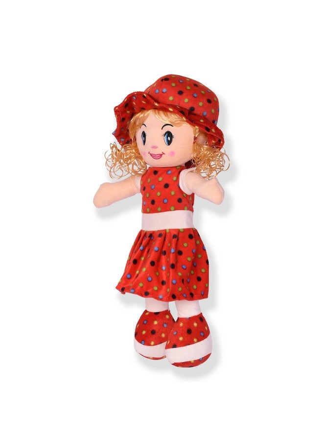 Glance Soft Cute Looking Beautiful Doll | Attractive Stuffed Toys | Grab Your Attention on Little Darling Doll (Red Curly Doll, 40cm) - Image 3