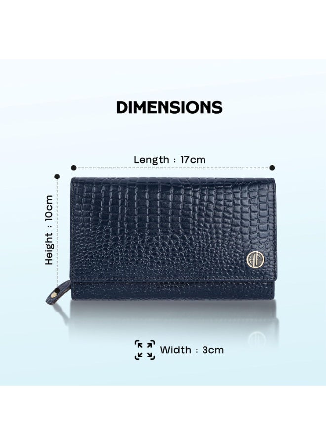 HAMMONDS FLYCATCHER Genuine Leather Purse for Women with RFID Protection, 8 Card Slots, and 5 Compartments - Ladies Wallet with Button Closure - Image 5