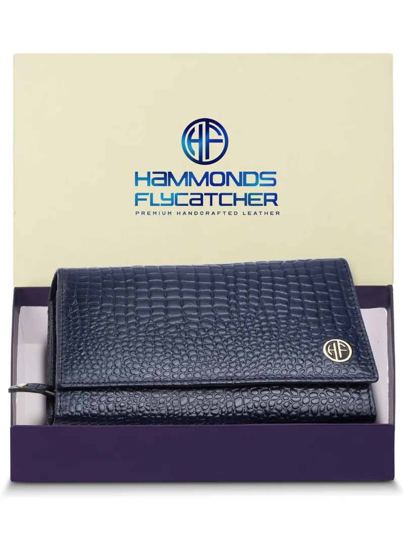 Hammonds Flycatcher  Genuine Leather Purse for Women with RFID Protection, 8 Card Slots, and 5 Compartments - Ladies Wallet with Button Closure  | Best Price UAE