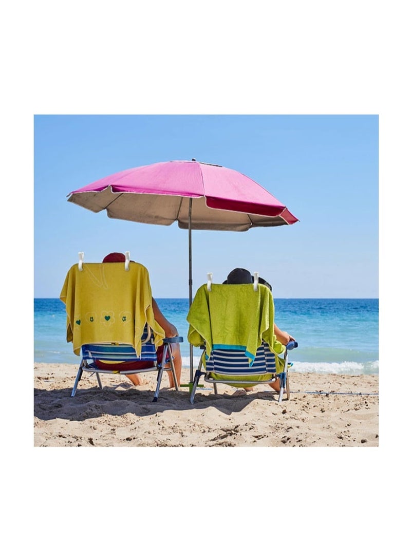 Sunkaioo 6 Pack Plastic Clothes Pins with Strong Anti-Rust Springs,Heavy Duty Beach Towel Clips,Laundry Clothespins to Keep Your Towel, Clothes, Blankets to Dry on Clothesline and Hanging Rack - Image 2