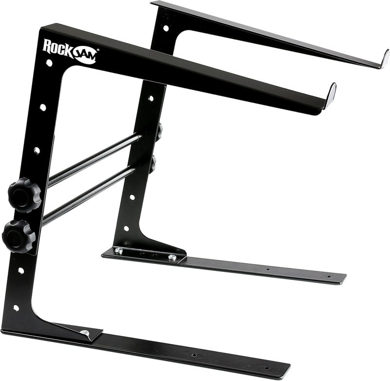 RockJam RJLP1 Adjustable Desk Mounted Desktop Laptop Stand Laptop Riser and DJ Controller Stand,Black - Image 1