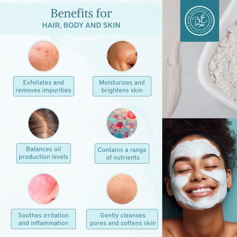 Bare Essentials Living - White Kaolin Clay Powder (5 lb) 100% Natural White Powdered Clay for Seed Bombs, White Clay Mask, DIY Spa, Soap, Bath Bomb, Deodorant, Can be Used as Kaolin Clay for Gardening - Image 3
