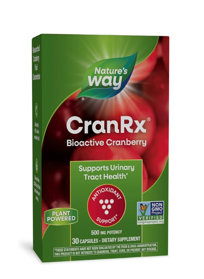 Nature way كراينRx توت بري بيولوجي 500 ملغ 30 كبسولة