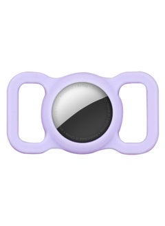 Applicable AirTag Protective Cover For Apple Airtags Silicone Air Anti-lost Device Tag Positioning Tracker Cat Collar-Color:Purple-Applicable Model:airtag