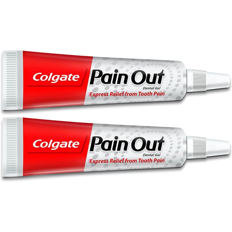 Colgate جل الأسنان كولجيت باين آوت - تخفيف سريع من آلام الأسنان (20 جرام، عبوة من 2، 10 جرام لكل منها)