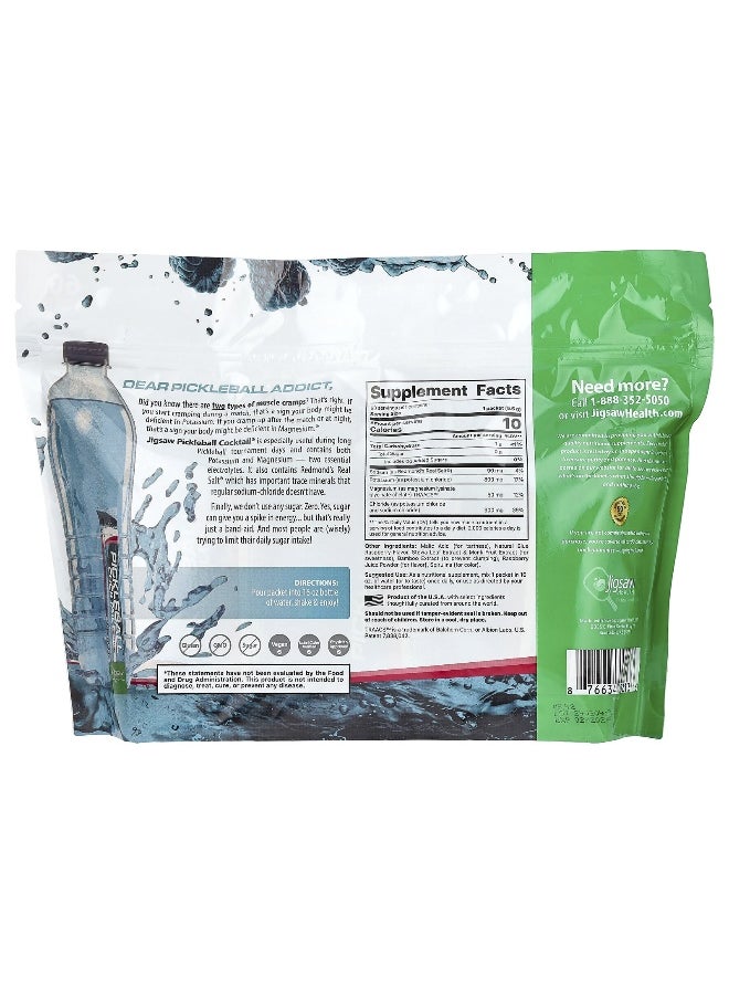 Jigsaw Health Jigsaw Health, Pickleball Cocktail®, Sugar-Free Electrolyte Drink Mix, Blue Raspberry, 60 Packets, 5.6 g Each  - Image 2