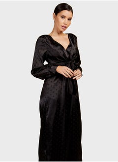 Little Mistress Tie Detail Wide Leg Jumpsuit  - Image 4