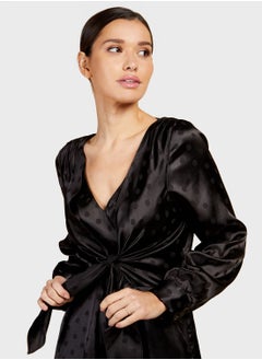 Little Mistress Tie Detail Wide Leg Jumpsuit  - Image 3