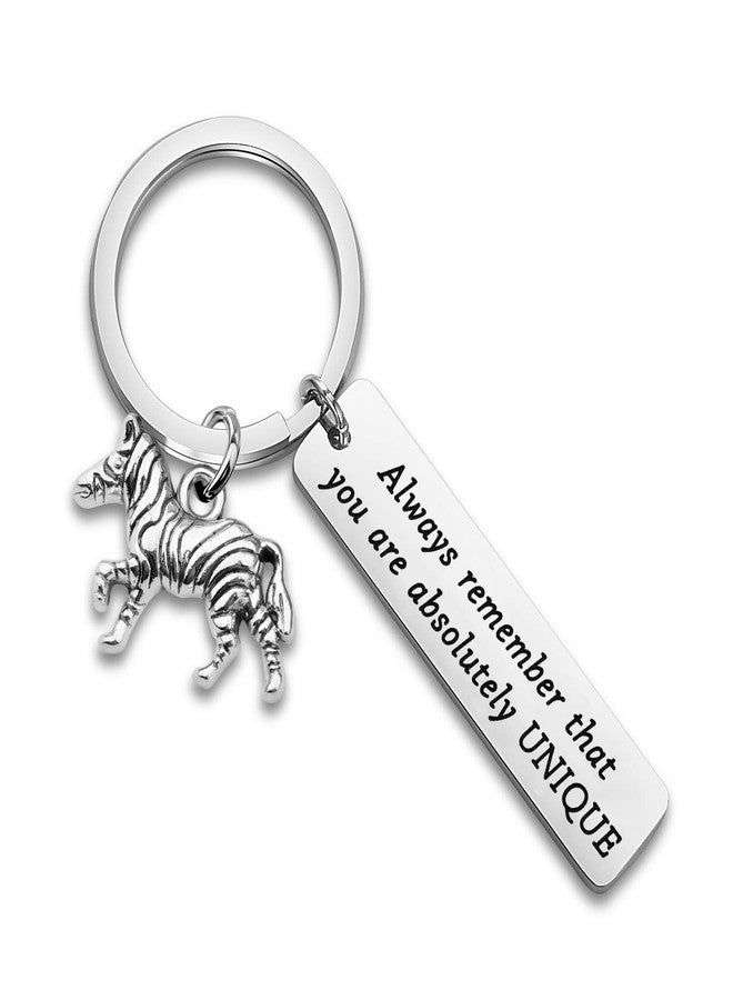 WUSUANED Inspirational Zebra Keychain Inspirational Jewelry Gift For Zebra Lover - Image 1
