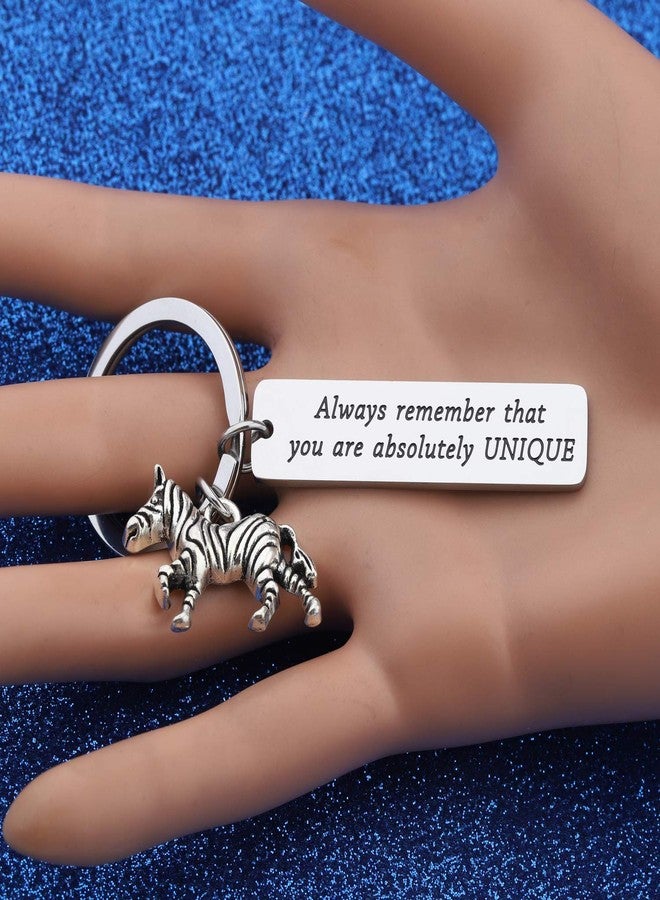 WUSUANED Inspirational Zebra Keychain Inspirational Jewelry Gift For Zebra Lover - Image 5