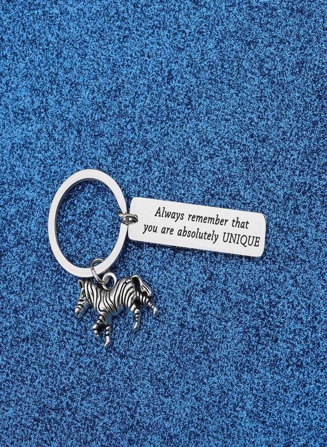 WUSUANED Inspirational Zebra Keychain Inspirational Jewelry Gift For Zebra Lover - Image 2