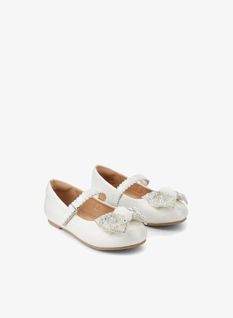Celeste Girls Embellished Bow Ballerina Shoes Ramadan Collection