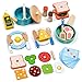 HAIMST 35 PCS Wooden Play Kitchen Accessories Pretend Play Kitchen Toys for Kids Toddlers Wooden Play Cooking Set Play Food Cookware Pots Pan Dishes Gifts for Girls Boy 3 4 5 6 Years Old - Image 2