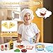 HAIMST 35 PCS Wooden Play Kitchen Accessories Pretend Play Kitchen Toys for Kids Toddlers Wooden Play Cooking Set Play Food Cookware Pots Pan Dishes Gifts for Girls Boy 3 4 5 6 Years Old - Image 4