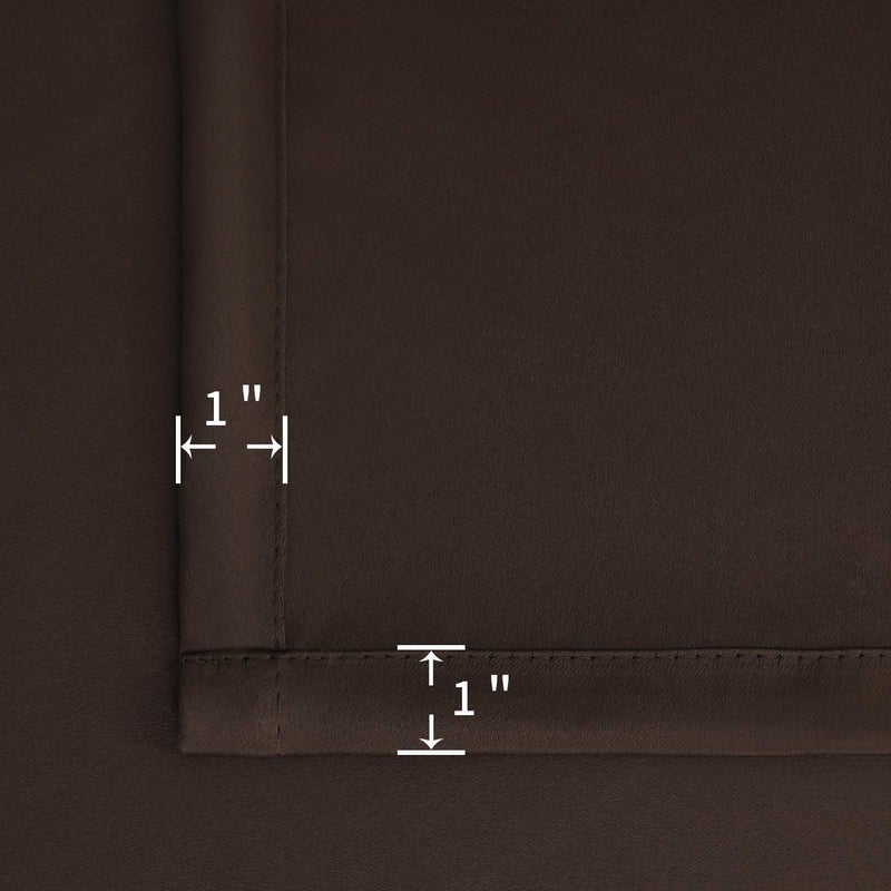 BGment Brown Blackout Curtains for Bedroom 63 Inch Length - Rod Pocket Thermal Insulated Room Darkening Drapes for Living Room Office  52 x 63 Inch  2 Panels  Brown - Image 5