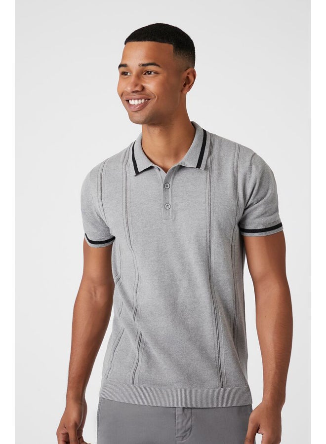 FOREVER 21 Striped-Trim Polo Shirt - Image 3