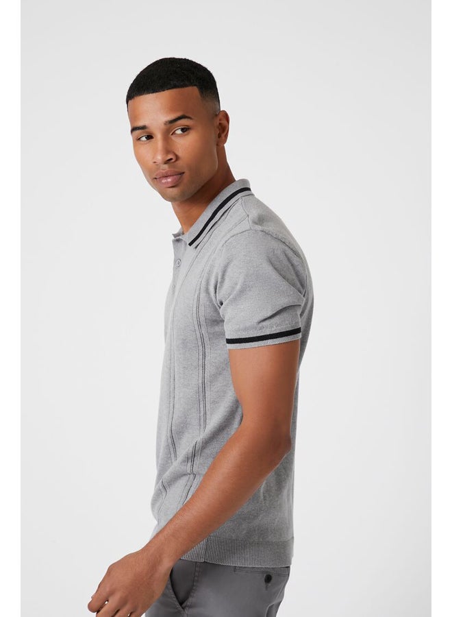FOREVER 21 Striped-Trim Polo Shirt - Image 4