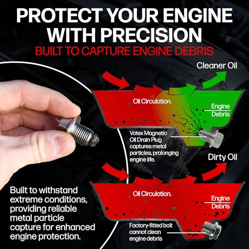 Votex - Made In USA - M12 X 1.5MM Stainless Steel Magnetic Engine Neodymium Magnetic Oil Drain Plug - Part Number DP016 - Image 3
