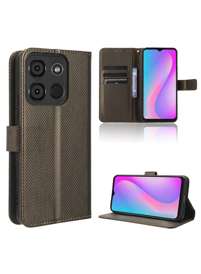 S-TOP Case For Itel A60 Diamond Texture Leather Phone Case - Image 1