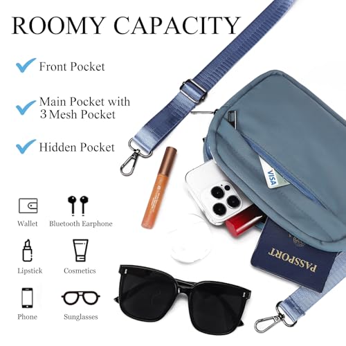 MAXTOP Small Crossbody Bags for Women with Detachable Strap Fanny Packs for Women Sling CellPhone Purse for Travel Essentials Dark Blue - Image 3