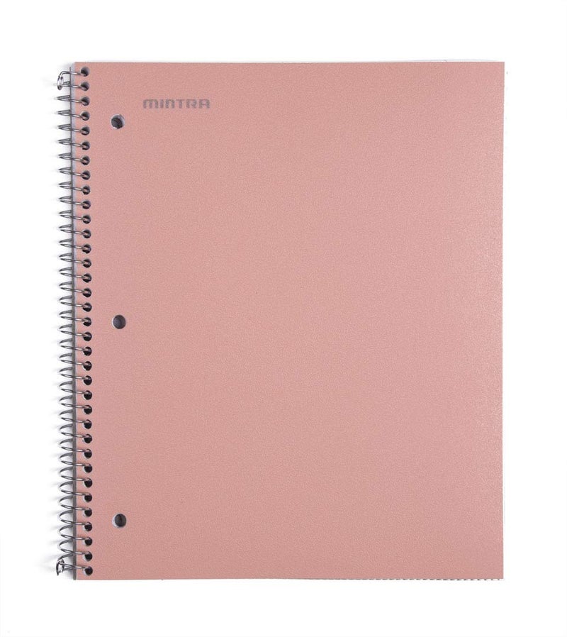 Mintra Office Durable Spiral Notebooks, 1 Subject, (Salmon, Sage Green, Lavender, College Ruled 3 Pack), 100 Sheets, Poly Pocket, Moisture Resistant Cover, Strong back, For School, Office, Business, - Image 2