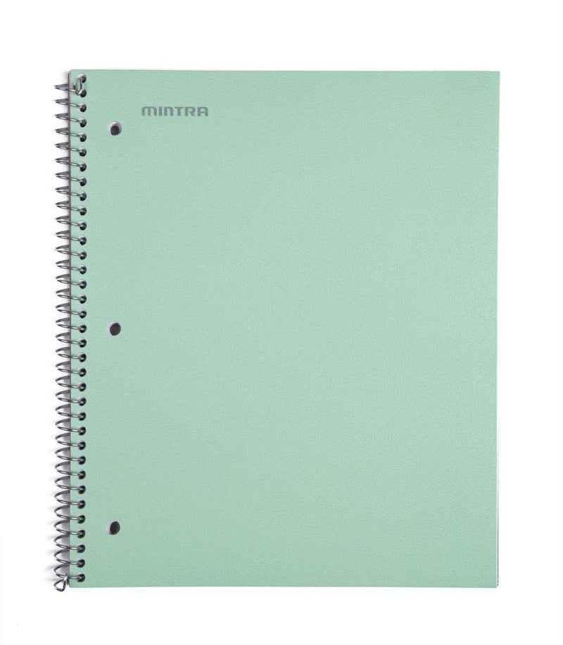 Mintra Office Durable Spiral Notebooks, 1 Subject, (Salmon, Sage Green, Lavender, College Ruled 3 Pack), 100 Sheets, Poly Pocket, Moisture Resistant Cover, Strong back, For School, Office, Business, - Image 3