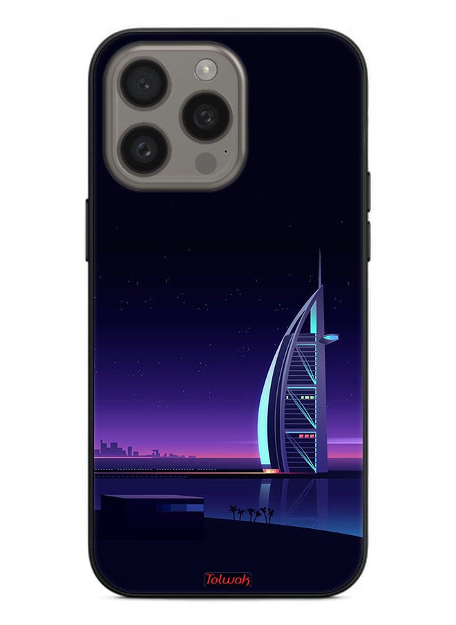 Tolwak Apple iPhone 15 Pro Protective Case Cover Burj Arab Digital Art  - Image 2