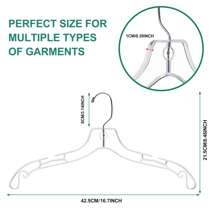 Quality Hangers Quality Clear Hangers 12 Pack - Crystal Hangers for Clothes - Durable Plastic Hanger Set - Invisible Dress for Suits - Heavy Duty - Nonslip Coat and Shirt - Image 4
