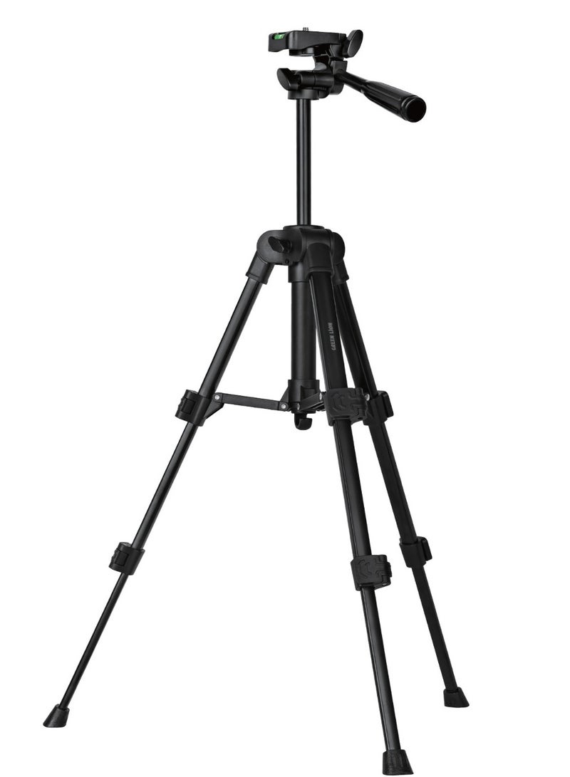 GREEN LION GTP-50 Tripod-Professional Aluminum / Photography/ Videography/ Live streaming / Phone Holder 95-58 mm/ 1/4" Cold Shoe Mount / 2 kg Load Capacity / 360° Rotation - Black - Image 1