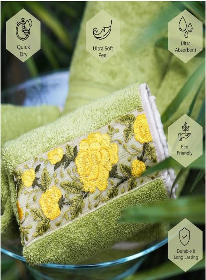 LUSH & BEYOND Lush and Beyond, 500 GSM Face Towel Set of 2- | 100% Cotton |Ultra Soft, Absorbent & Quick Dry Towel for Gym, Pool, Travel, Spa and Yoga, Size 12 x12 inches(Peach 3) - Image 2