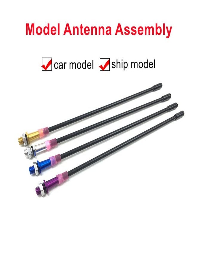 Fielect 5Pcs RC Antenna Tube Black with Siliver Mount and Cap for RC Boat - Image 5