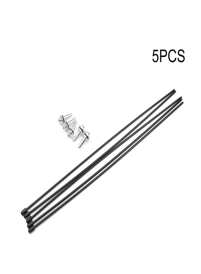 Fielect 5Pcs RC Antenna Tube Black with Siliver Mount and Cap for RC Boat - Image 4
