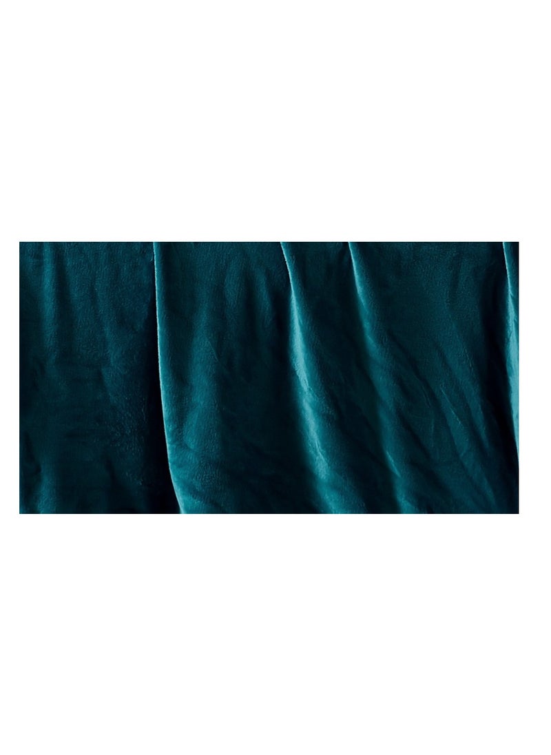 RISHAHOME - Light weight Extra Soft Single Size Solid Blanket all season Flannel Fleece Throw Blanket 150x200cm 100% Polyester-Green - Image 1