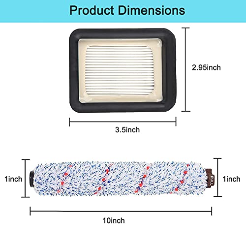 Bvhonwe 6 Pack Replacement Parts Compatible with Bissell CrossWave Vacuum Cleaner, 3 Pack Multi-Surface Brush Roll 1868 ,3 Pack Vacuum Filter 1866,Compare to Part 1608683, 160-8683, 1608684 - Image 5