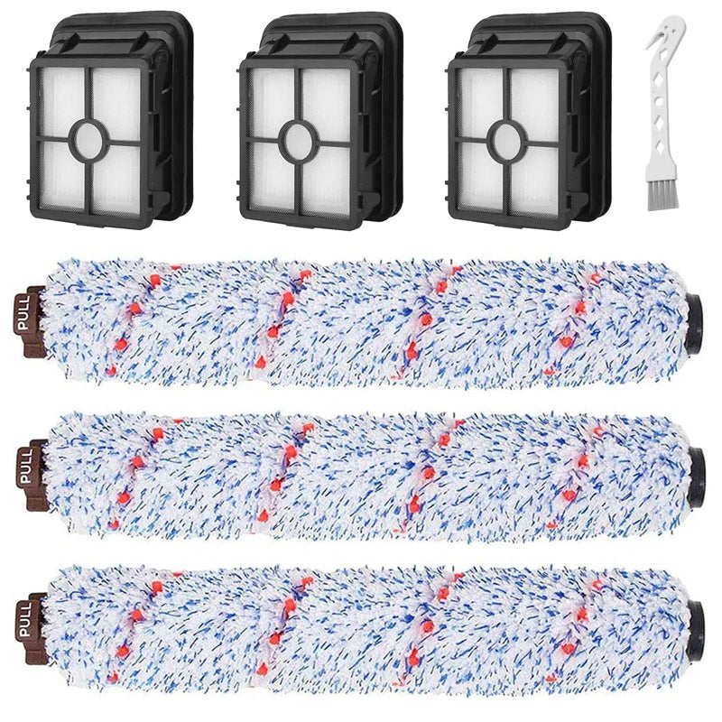 Bvhonwe 6 Pack Replacement Parts Compatible with Bissell CrossWave Vacuum Cleaner, 3 Pack Multi-Surface Brush Roll 1868 ,3 Pack Vacuum Filter 1866,Compare to Part 1608683, 160-8683, 1608684 - Image 3