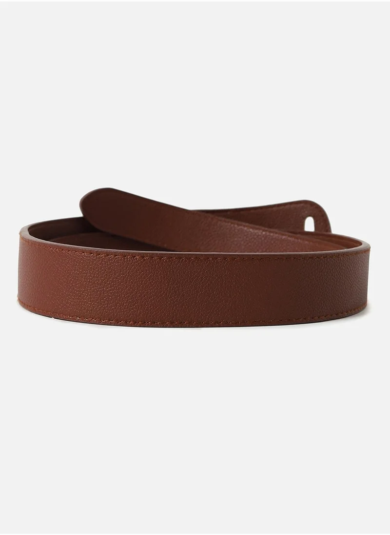 Haute Sauce Brown Solid Twist Belt
