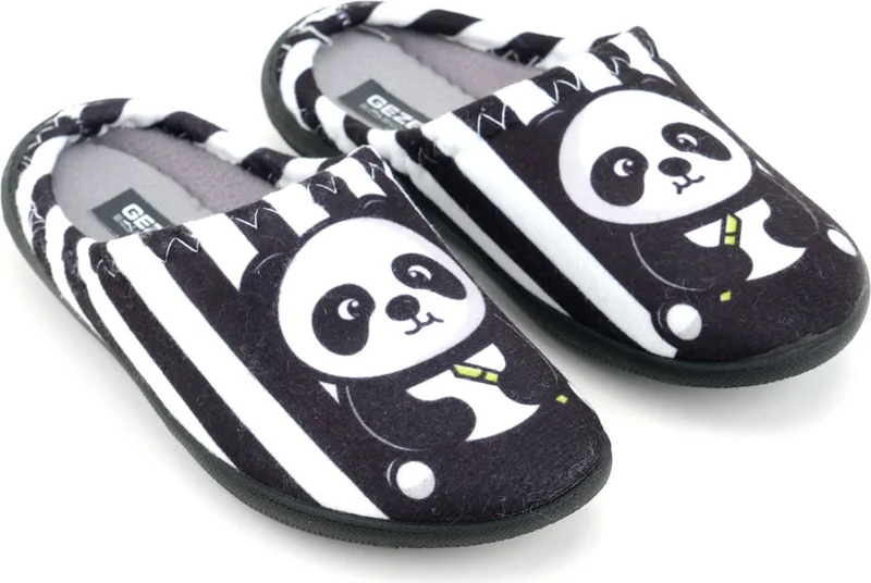 Gezer Boy Winter Panda Home Garden Comfortable Sole Gondola Slippers