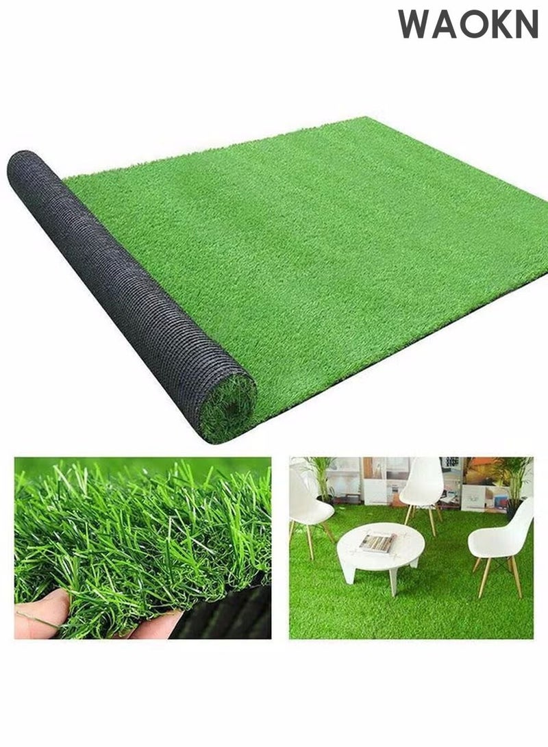 WAOKN Realistic Artificial Grass Rug – Indoor & Outdoor Dog-Friendly Turf Mat with Drainage Holes & Replaceable Grass Pad,1m*0.5m Fake Grass Carpet for Garden Lawn Balcony Patio Landscape Decoration - Image 1