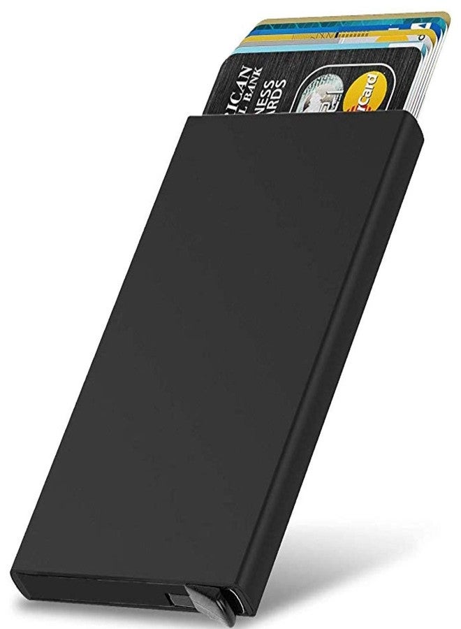 Khakhi Stainless Steel Professional Business Card/Debit Credit Card Holders for Men & Women (Black-V) - Image 1