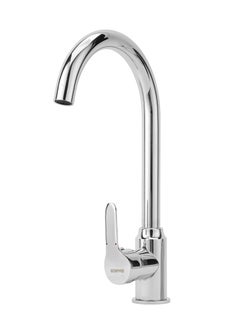 Single Lever Sink Mixer | High Quality Brass Deck Mounted Tap for Kitchen and Bathroom| Durable Solid Metal Lever Handle, Ceramic Cartridge| Leak-Proof, Solid Handle and 360-Degree Swiveling Spout| Chrome Finish | GSW61165