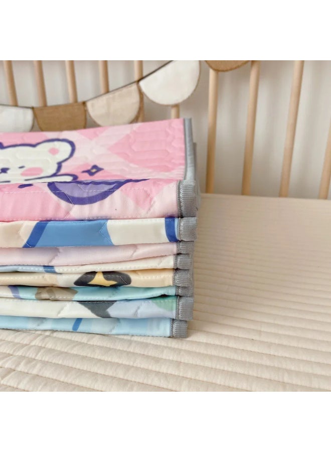 MiniMe Waterproof Toddler Crib Pad Protector | 0–36 Months | Light Blue & Multicolor | Foam & Fabric | Waterproof Layer & Breathable & Anti-Slip Backing & Machine Washable & Fits Standard Cribs - Image 4