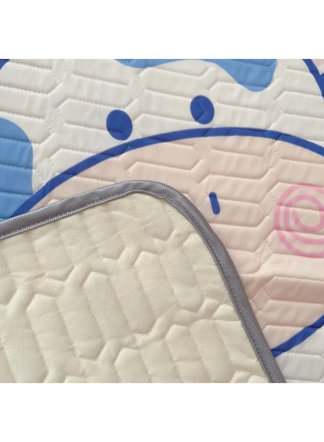 MiniMe Waterproof Toddler Crib Pad Protector | 0–36 Months | Light Blue & Multicolor | Foam & Fabric | Waterproof Layer & Breathable & Anti-Slip Backing & Machine Washable & Fits Standard Cribs - Image 5