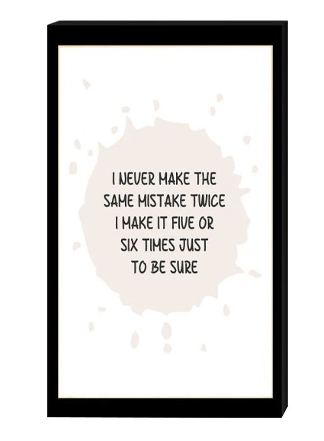 RYN Modern Wall Decor Painting With Inner Frame Black/White/Beige 40 x 60centimeter - Image 1