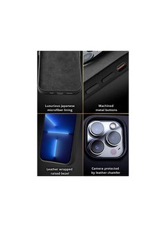 Mujjo Full Leather Case for iPhone 14 Plus with MagSafe (Black)  - Image 5