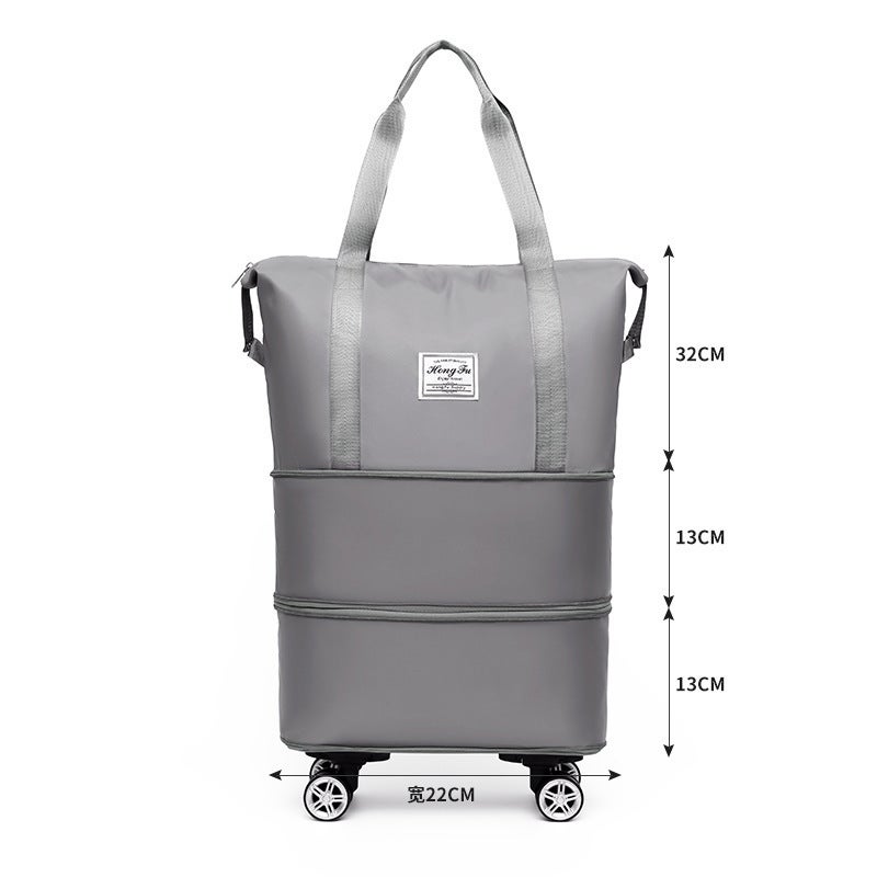 Travel Bag Large Capacity Universal Wheel Student Business Trip Maternity Storage Bag Waterproof Suitcase Gray with wheels
