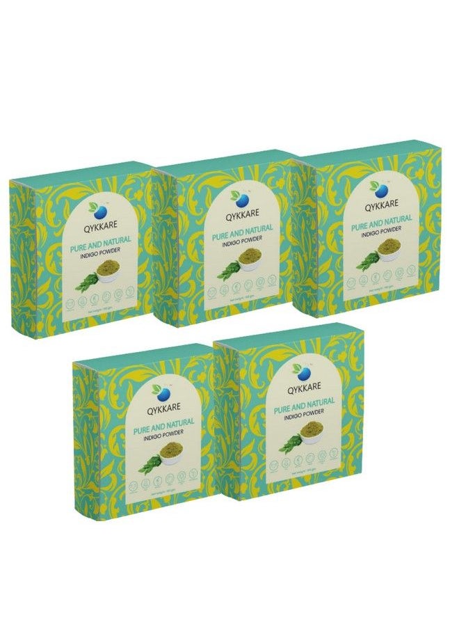 QYKKARE Indigo Powder For Black Hair 500Gm (100Gm X 5)  - Image 1