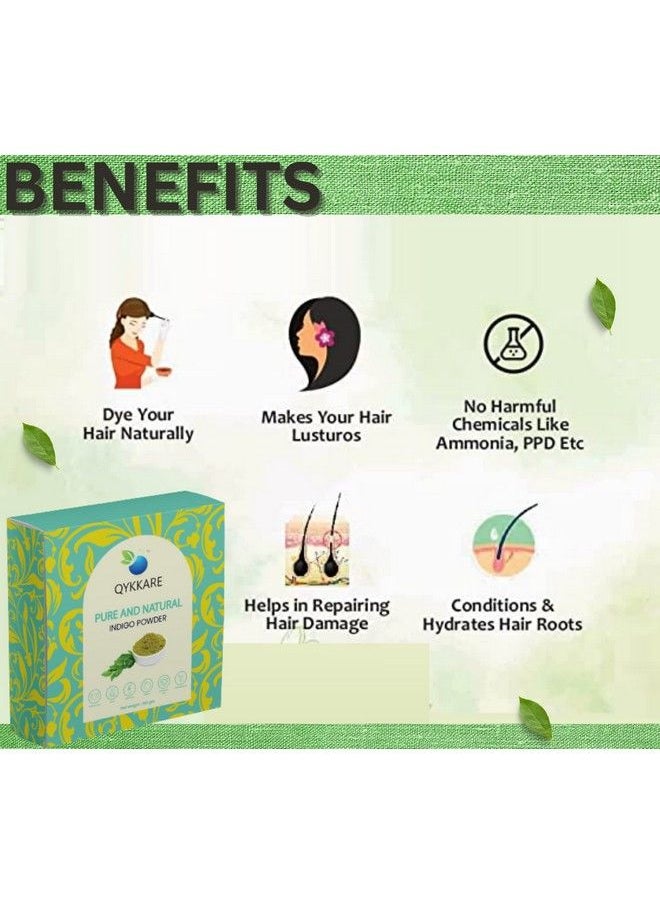QYKKARE Indigo Powder For Black Hair 500Gm (100Gm X 5)  - Image 4